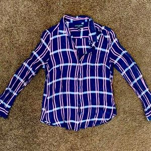 Banana Republic paid button down shirt
